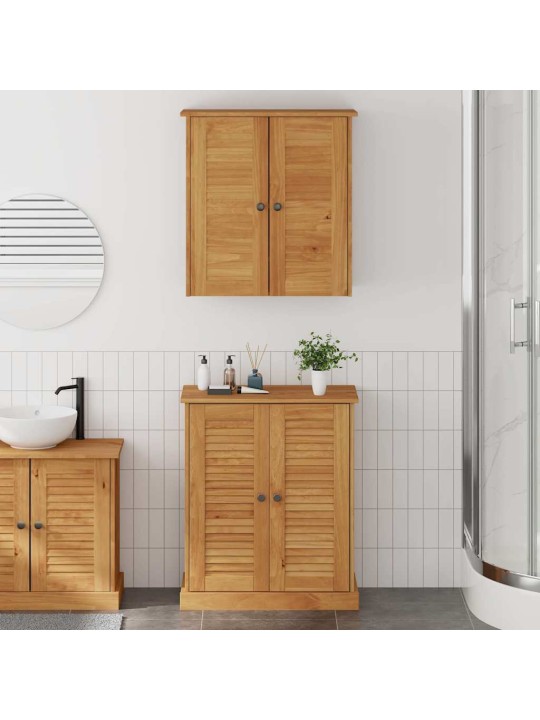 Vannitoa mööblikomplekt riiuliga 2 tk pruun 67.5 x 34 x 80 cm