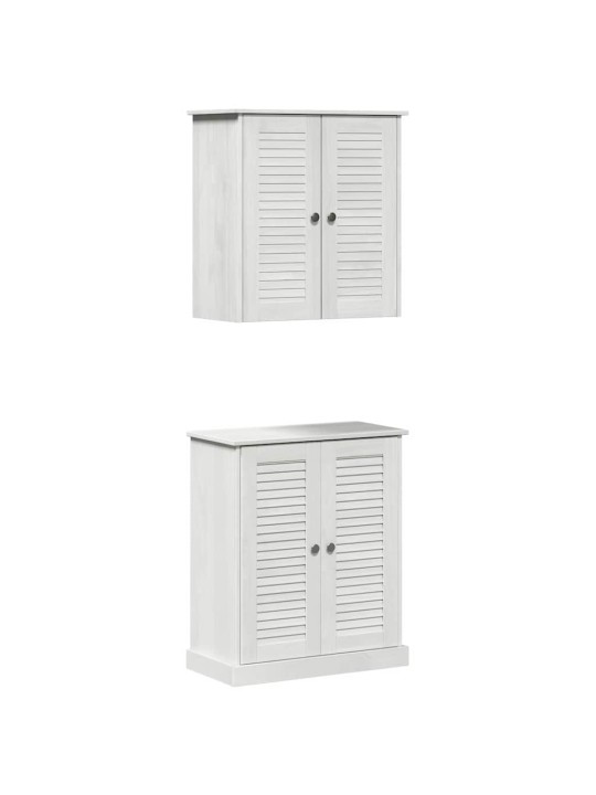 Vannitoa mööblikomplekt riiuliga 2 tk pruun 67.5 x 34 x 80 cm