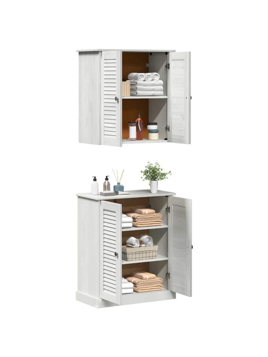 Vannitoa mööblikomplekt riiuliga 2 tk pruun 67.5 x 34 x 80 cm