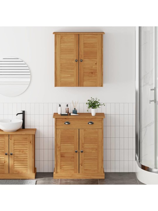 Vannitoa mööblikomplekt sahtliga 2 tk pruun 67.5 x 34 x 80 cm
