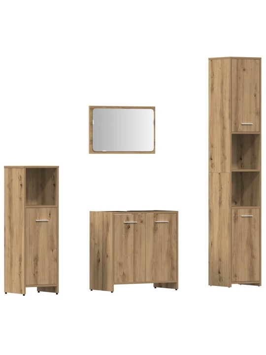 4-OSALINE VANNITOA MÖÖBLIKOMPLEKT, KUNSTTAMM, TEHISPUIT