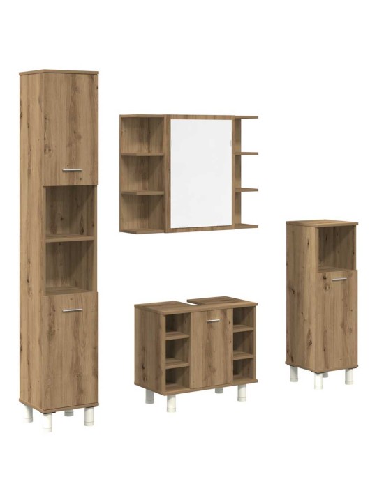 4-OSALINE VANNITOA MÖÖBLIKOMPLEKT, KUNSTTAMM, TEHISPUIT