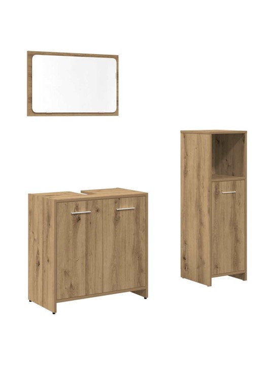 3-OSALINE VANNITOA MÖÖBLIKOMPLEKT, KUNSTTAMM, TEHISPUIT