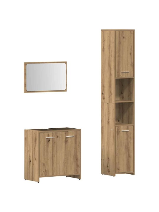 3-OSALINE VANNITOA MÖÖBLIKOMPLEKT, KUNSTTAMM, TEHISPUIT
