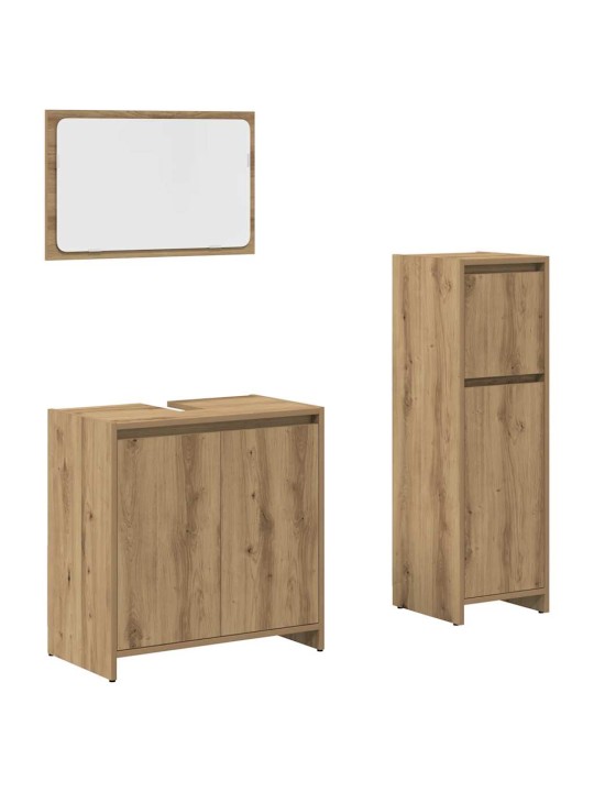 3-OSALINE VANNITOA MÖÖBLIKOMPLEKT, KUNSTTAMM, TEHISPUIT