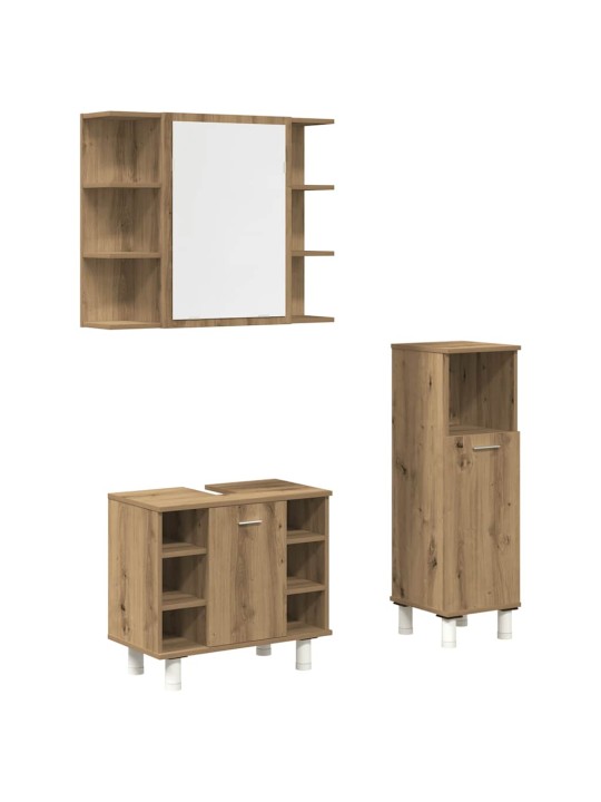 3-OSALINE VANNITOA MÖÖBLIKOMPLEKT, KUNSTTAMM, TEHISPUIT