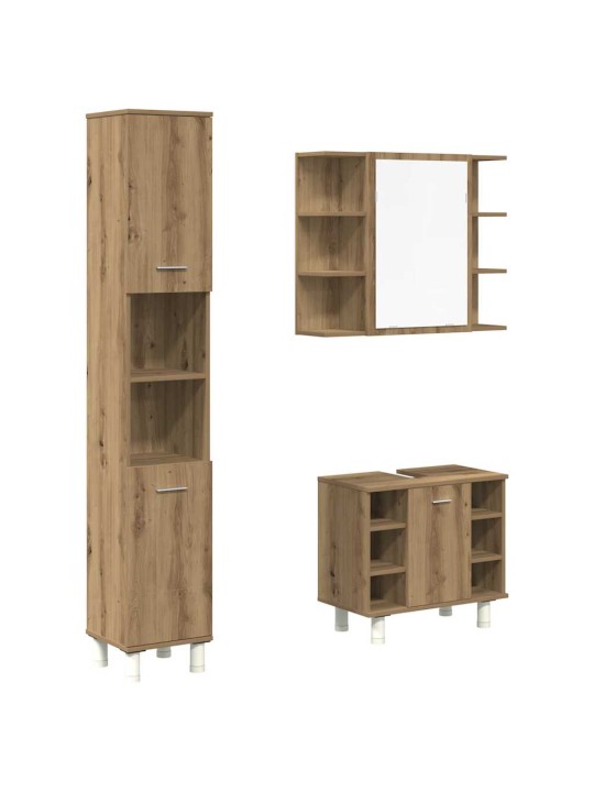 3-OSALINE VANNITOA MÖÖBLIKOMPLEKT, KUNSTTAMM, TEHISPUIT