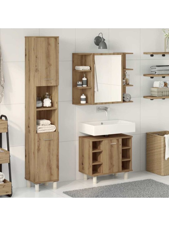 3-OSALINE VANNITOA MÖÖBLIKOMPLEKT, KUNSTTAMM, TEHISPUIT