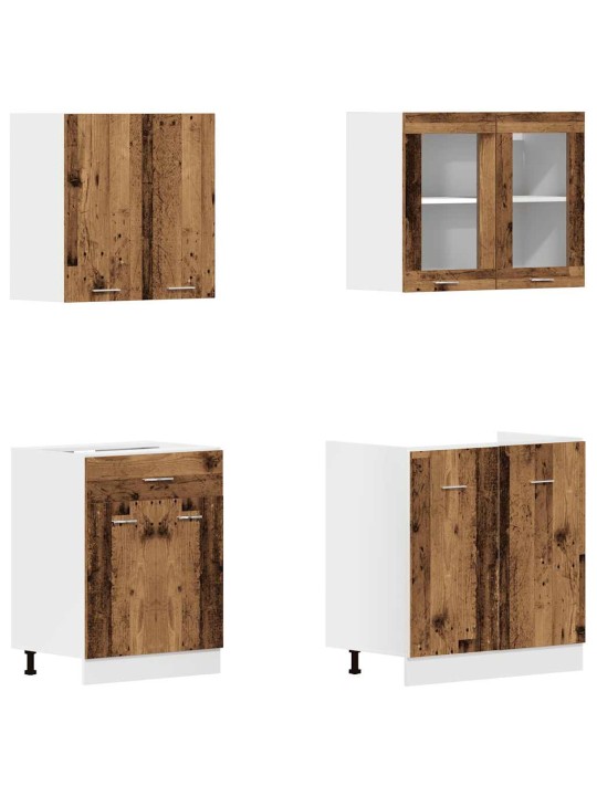 4-OSALINE KÖÖGIKAPIKOMPLEKT OLD WOOD ENGINEERED WOOD