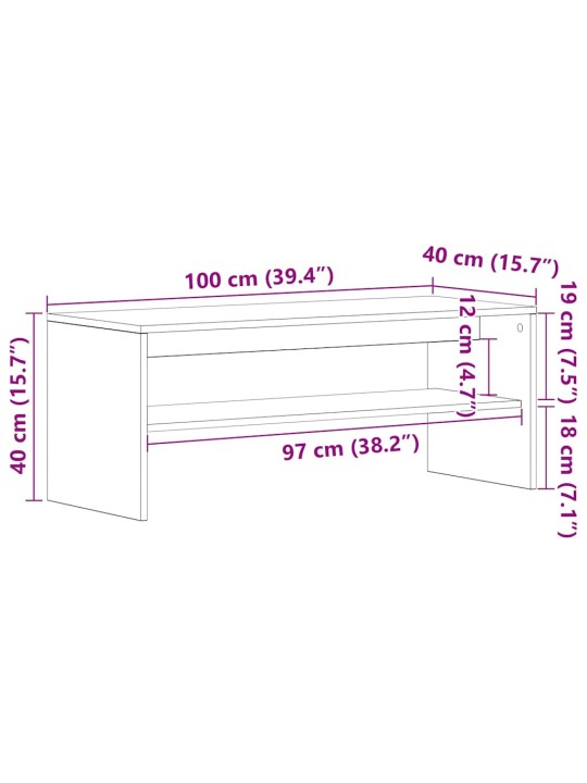 TELERIKAPP, VALGE, 100 X 40 X 40 CM, PUITLAASTPLAAT