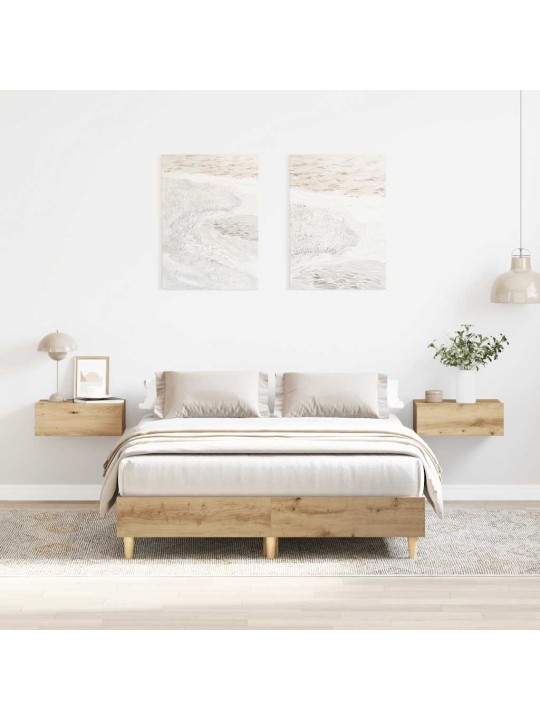 VOODIRAAM ILMA MADRATSITA, KÄSITÖÖTAMM 140X190 CM, TEHISPUIT