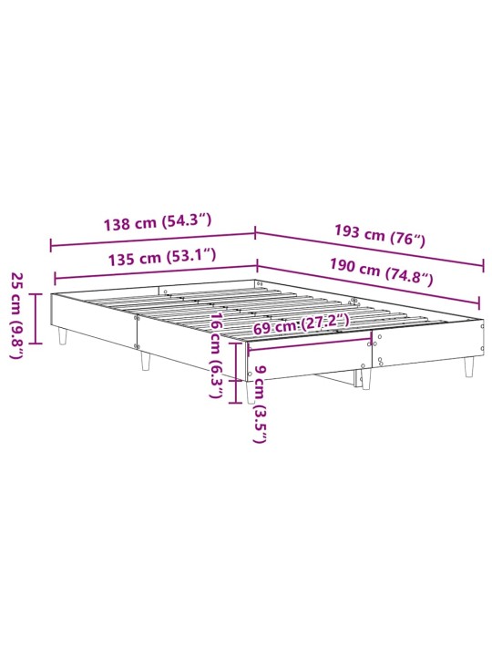 VOODIRAAM ILMA MADRATSITA, HALL SONOMA TAMM, 135 X 190 CM,