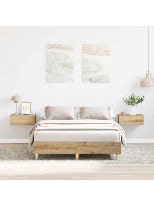 VOODIRAAM ILMA MADRATSITA, KÄSITÖÖTAMM 135X190 CM, TEHISPUIT