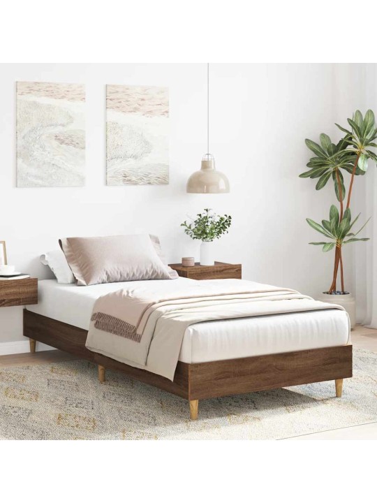 VOODIRAAM ILMA MADRATSITA, PRUUN TAMM 90X190 CM, TEHISPUIT