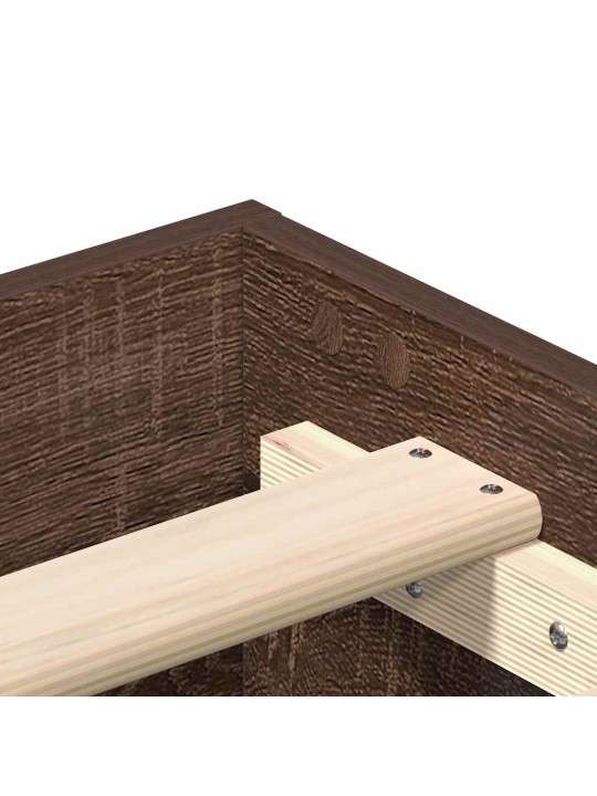 VOODIRAAM ILMA MADRATSITA, PRUUN TAMM 90X190 CM, TEHISPUIT