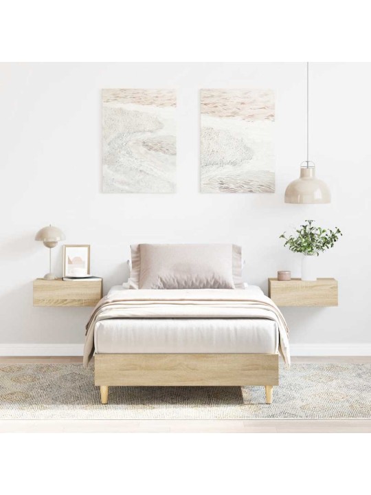 VOODIRAAM ILMA MADRATSITA, SONOMA TAMM 75X190 CM, TEHISPUIT