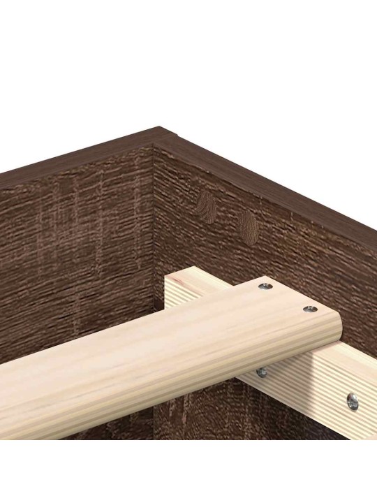 VOODIRAAM ILMA MADRATSITA, PRUUN TAMM 75X190 CM, TEHISPUIT