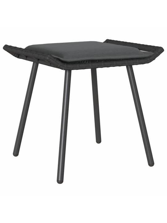 Aia diivanikomplekt 4 tk must polürotang