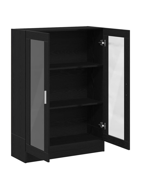 RAAMATUKAPP, MUST TAMM, 82,5 X 30,5 X 115 CM, TEHISPUIT