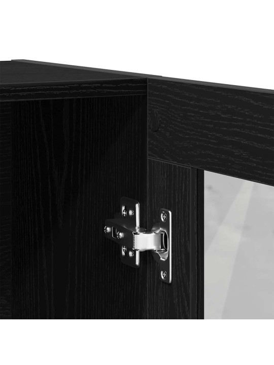 RAAMATUKAPP, MUST TAMM, 82,5 X 30,5 X 115 CM, TEHISPUIT