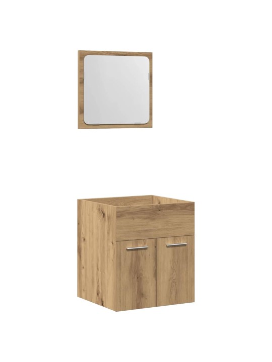 2-OSALINE VANNITOA MÖÖBLIKOMPLEKT, KUNSTTAMM, TEHISPUIT