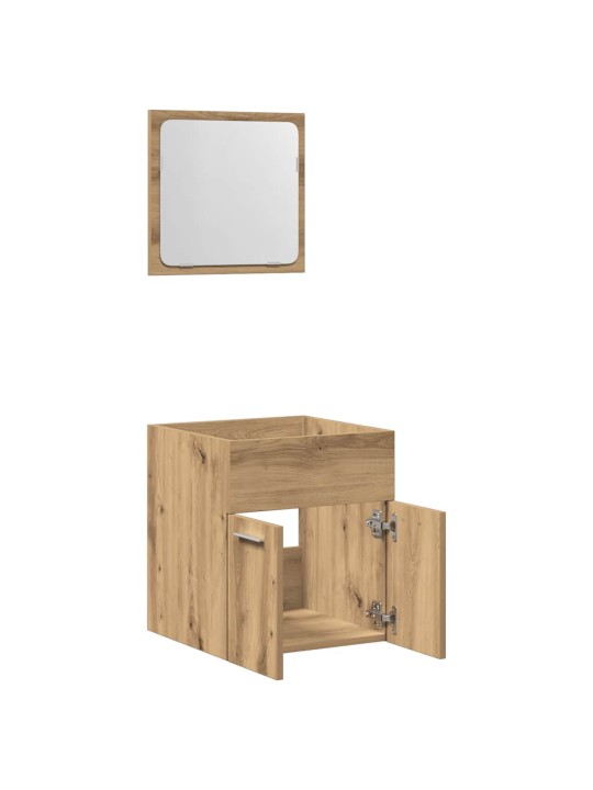 2-OSALINE VANNITOA MÖÖBLIKOMPLEKT, KUNSTTAMM, TEHISPUIT