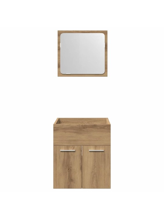 2-OSALINE VANNITOA MÖÖBLIKOMPLEKT, KUNSTTAMM, TEHISPUIT