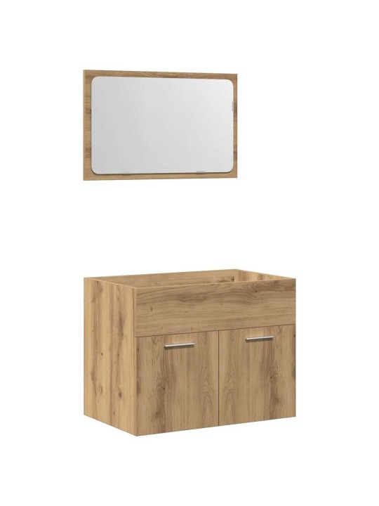2-OSALINE VANNITOA MÖÖBLIKOMPLEKT, KUNSTTAMM, TEHISPUIT