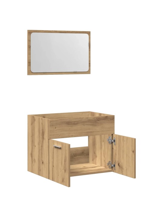 2-OSALINE VANNITOA MÖÖBLIKOMPLEKT, KUNSTTAMM, TEHISPUIT