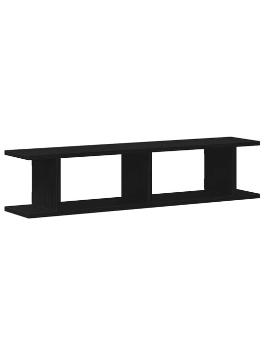 KUUBIKUKUJULISED RIIULID 2 TK MUST TAMM 90X18X20 CM TEHISPUIT