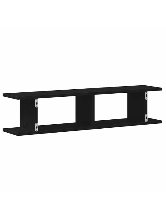 KUUBIKUKUJULISED RIIULID 2 TK MUST TAMM 90X18X20 CM TEHISPUIT