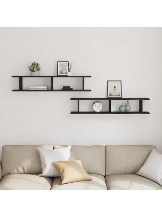 SEINARIIULID 2 TK, MUST TAMM, 105X18X20 CM, TEHISPUIT
