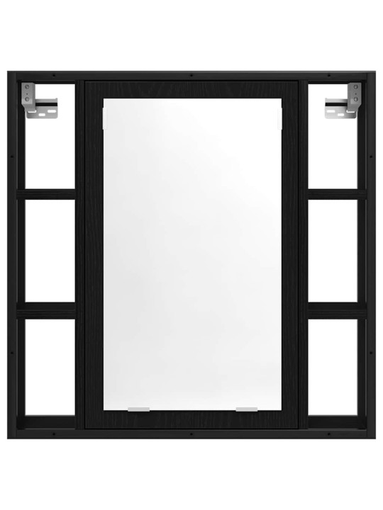 VANNITOA PEEGELKAPP, MUST TAMM, 60 X 16 X 60 CM, TEHISPUIT