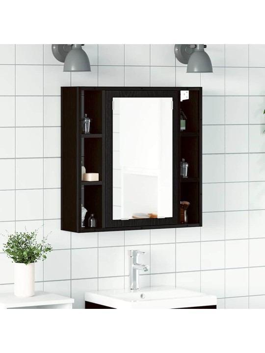 VANNITOA PEEGELKAPP, MUST TAMM, 60 X 16 X 60 CM, TEHISPUIT