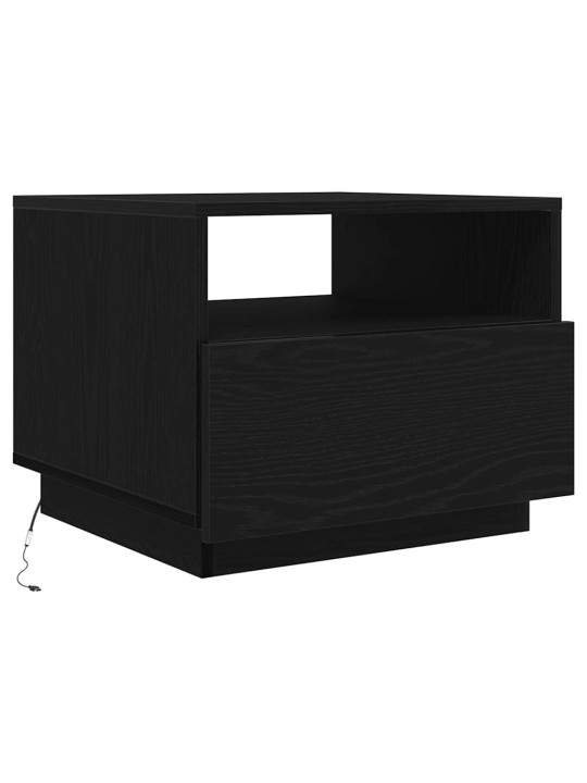 KOHVILAUD LED-TULEDEGA, MUST TAMM, 50 X 49 X 40 CM