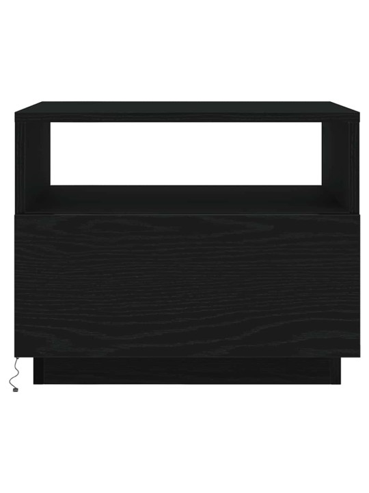 KOHVILAUD LED-TULEDEGA, MUST TAMM, 50 X 49 X 40 CM