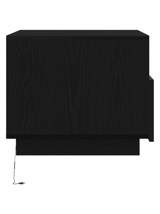 KOHVILAUD LED-TULEDEGA, MUST TAMM, 50 X 49 X 40 CM