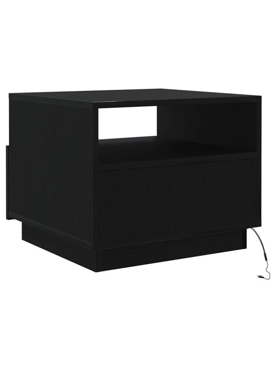 KOHVILAUD LED-TULEDEGA, MUST TAMM, 50 X 49 X 40 CM