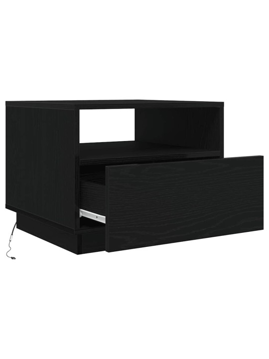 KOHVILAUD LED-TULEDEGA, MUST TAMM, 50 X 49 X 40 CM