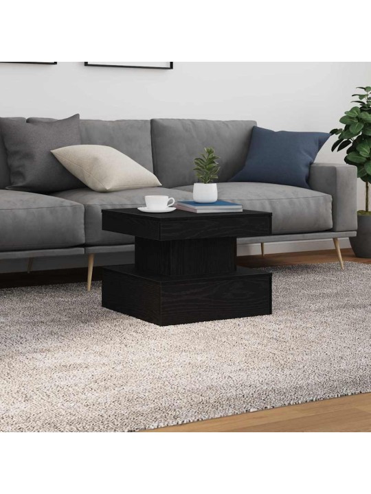 KOHVILAUD LED-TULEDEGA, MUST TAMM, 50 X 50 X 40 CM