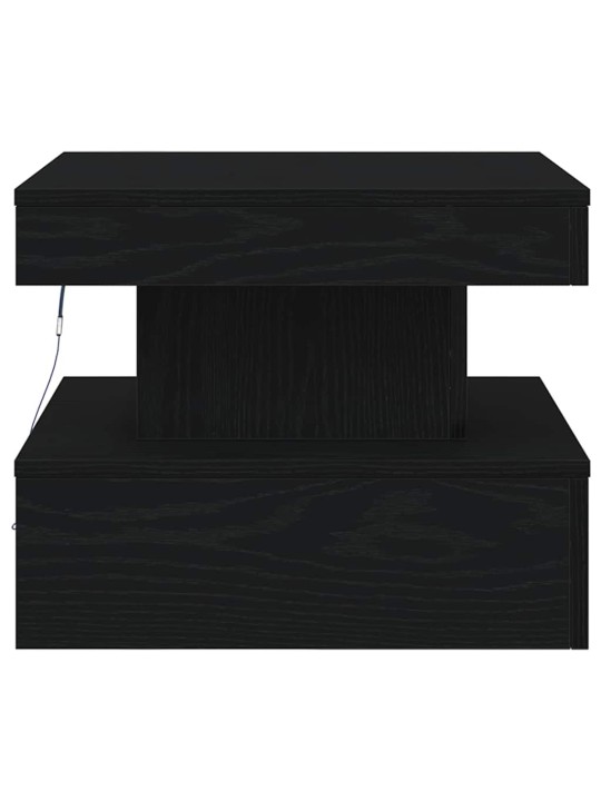 KOHVILAUD LED-TULEDEGA, MUST TAMM, 50 X 50 X 40 CM