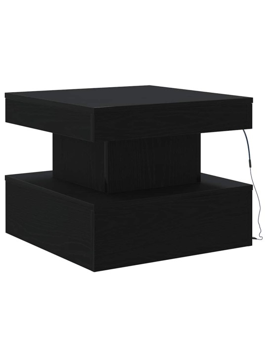 KOHVILAUD LED-TULEDEGA, MUST TAMM, 50 X 50 X 40 CM