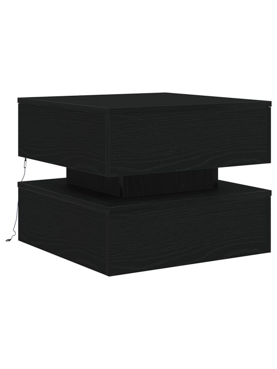 KOHVILAUD LED-TULEDEGA, MUST TAMM, 50 X 50 X 40 CM