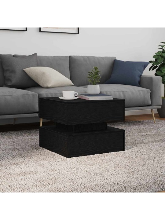 KOHVILAUD LED-TULEDEGA, MUST TAMM, 50 X 50 X 40 CM