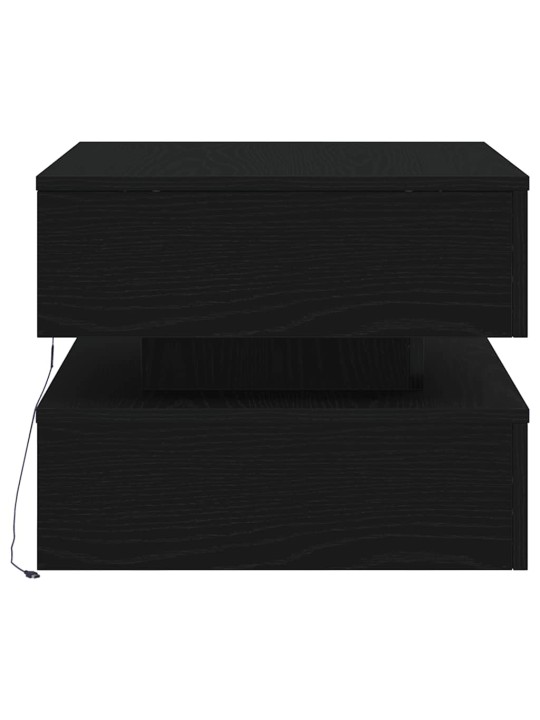 KOHVILAUD LED-TULEDEGA, MUST TAMM, 50 X 50 X 40 CM