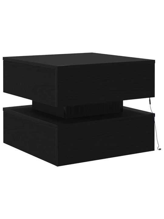 KOHVILAUD LED-TULEDEGA, MUST TAMM, 50 X 50 X 40 CM