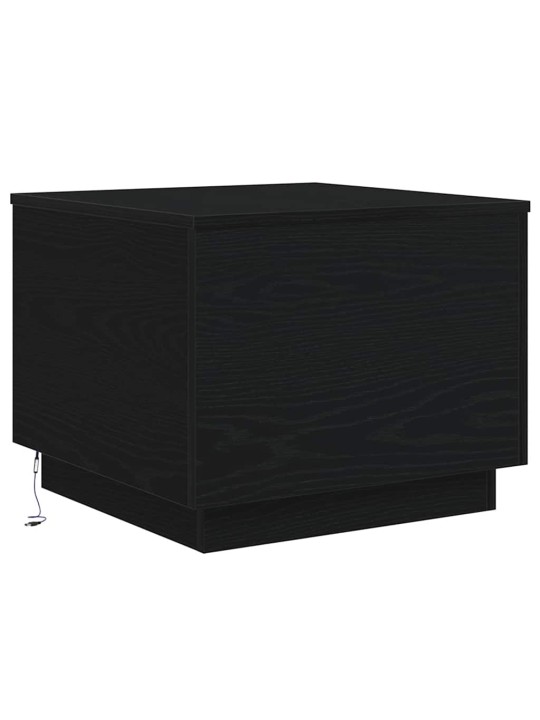KOHVILAUD LED-TULEDEGA, MUST TAMM, 50 X 50 X 40 CM