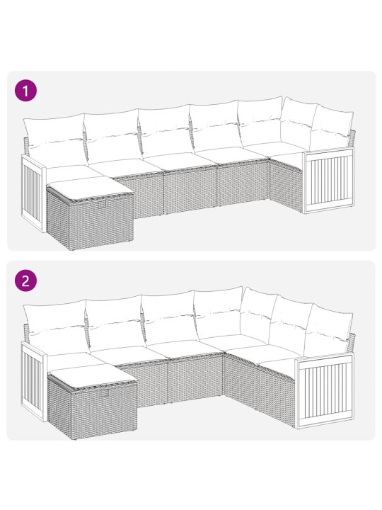 7-OSALINE AIADIIVANI KOMPLEKT PATJADEGA, HALL, POLÜROTANG