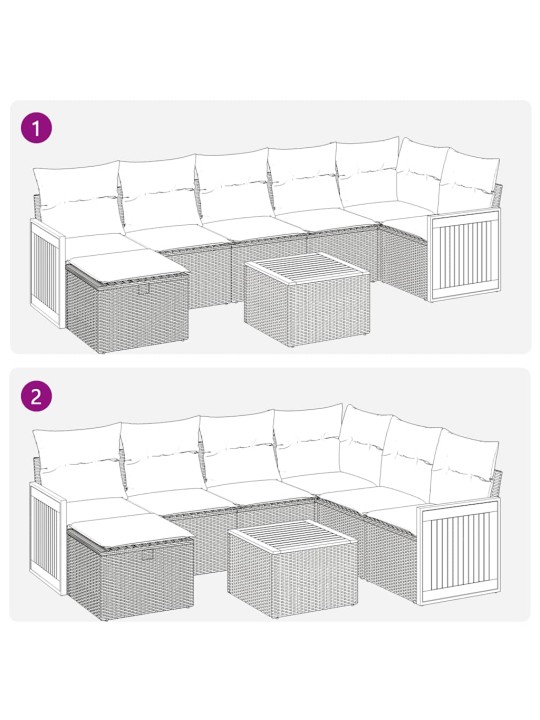 8-OSALINE AIADIIVANI KOMPLEKT PATJADEGA, HALL, POLÜROTANG