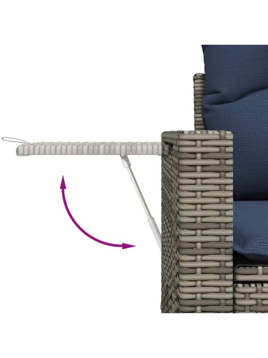 7-OSALINE AIADIIVANI KOMPLEKT PATJADEGA, MUST, ROTANG/AKAATSIA